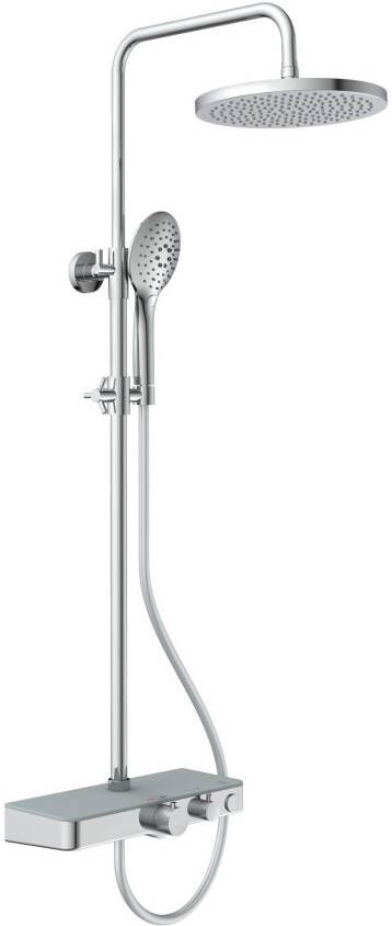 EISL FUTURA hoofddouche set met thermostatische mengkraan | chroom-grijs | met planchet DX1105CST