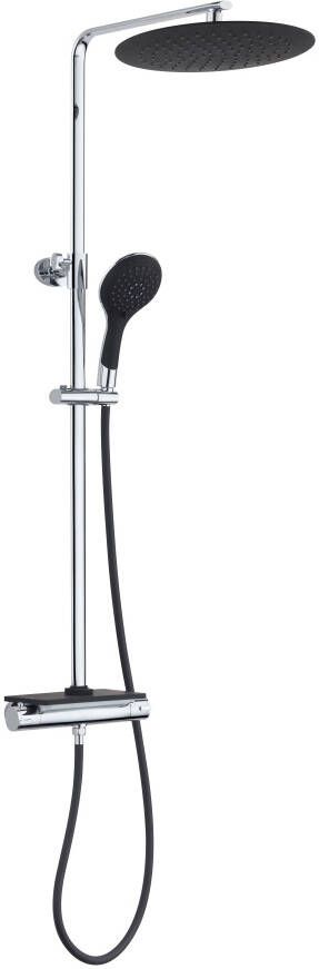 EISL GRANDE VITA hoofddouche set met thermostatische mengkraan | chroom-zwart DX1103CST