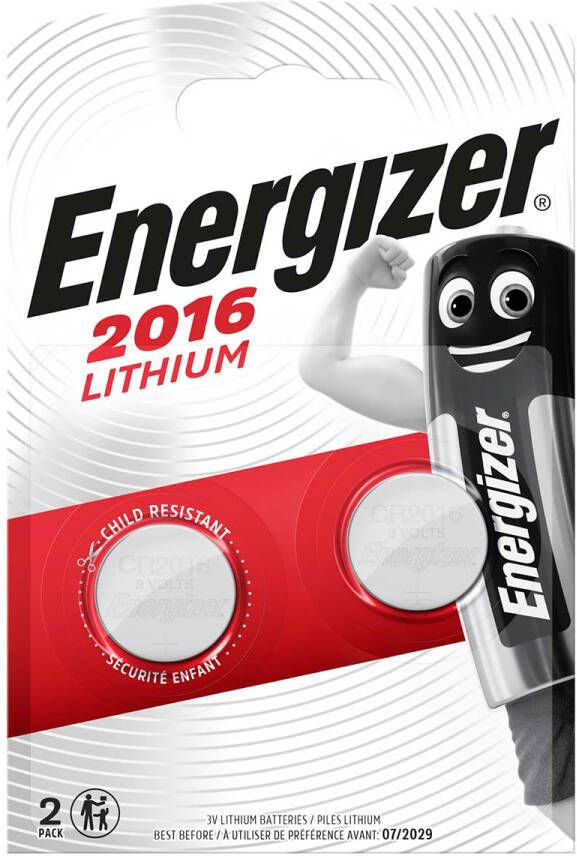 Energizer Lithium-Knoopcelbatterij CR2016 | 3 V DC | 100 mAh | 1 x 2 stuks EN-638711