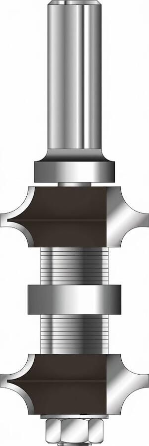 ENT Afrondfrees dubbelzijdig HM R4.75 R6.35 Kolf 12mm 7914840