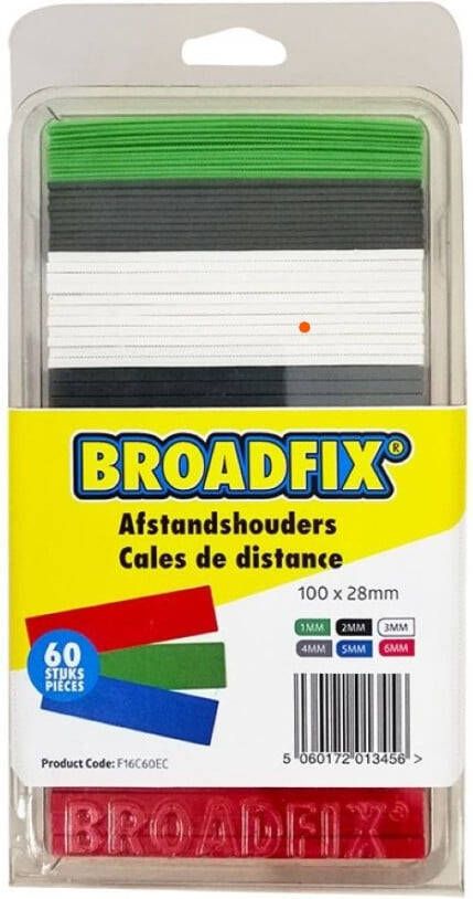 Enzo Boradfix 100x28mm Vlakke Vulplaatjes | 1-6mm | 60 stuks FC16C60EC