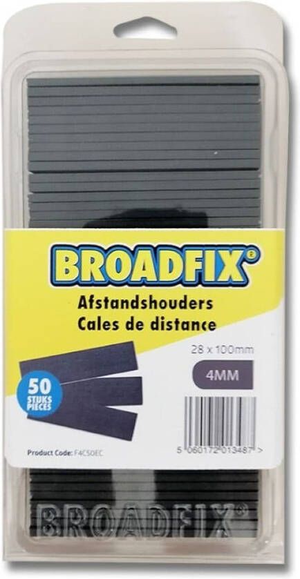 Enzo Boradfix 100x28mm Vlakke Vulplaatjes | 4mm | 50 stuks F4C50EC