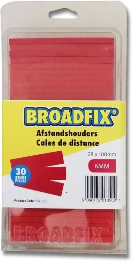 Enzo Boradfix 100x28mm Vlakke Vulplaatjes | 6mm | 30 stuks F6C30EC