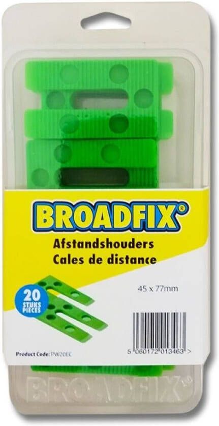 Enzo Boradfix Vlakke Vulplaatjes | 45x77 mm | 1-8 mm | Schuin | 20 stuks PW20EC