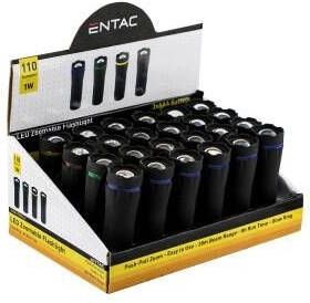 Enzo Entac LED zaklamp zoom 1W display 24 stuks 3xAAA 5700150