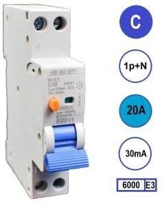 Enzo Aardlekautomaat 20A C kar 30mA 2p SEP 4518105