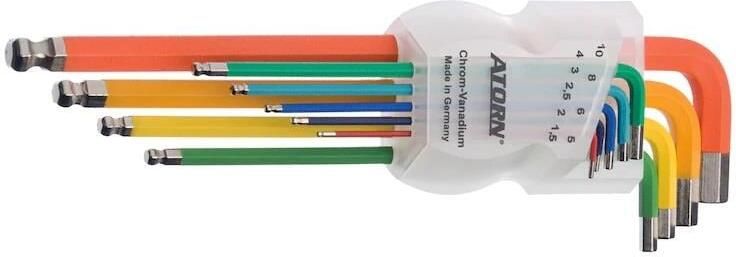 Enzo ATORN Inbusset 9 delig met kogelkop 6479030