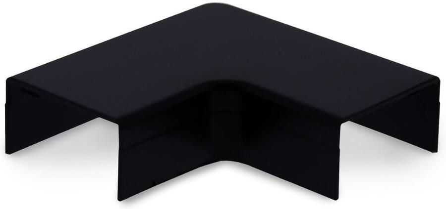 Enzo Canalit Systeem25 plattebocht met bodemstuk 25x13mm zwart 4745705