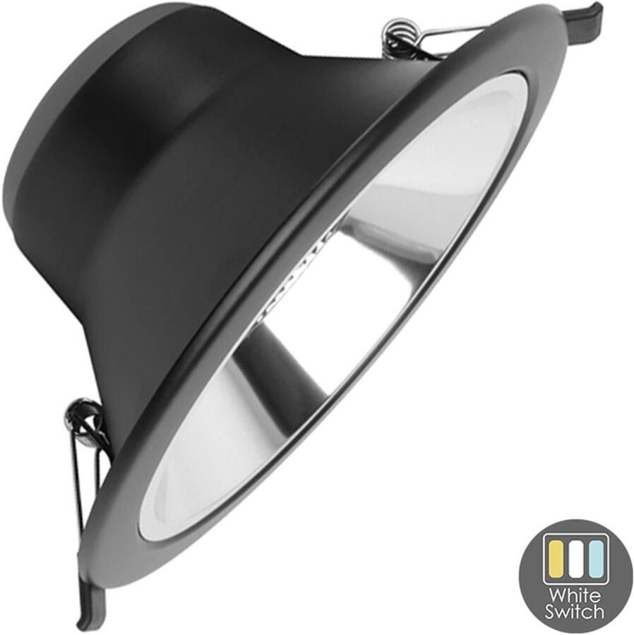 Enzo CCT LED downlighter zwart reflector 20W Tri-White dimbaar LED2522