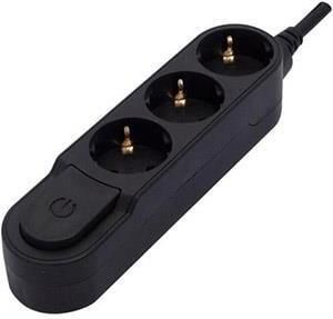 Enzo Chacon Design TCD RA 3V 3m met schakelaar zwart 6872760