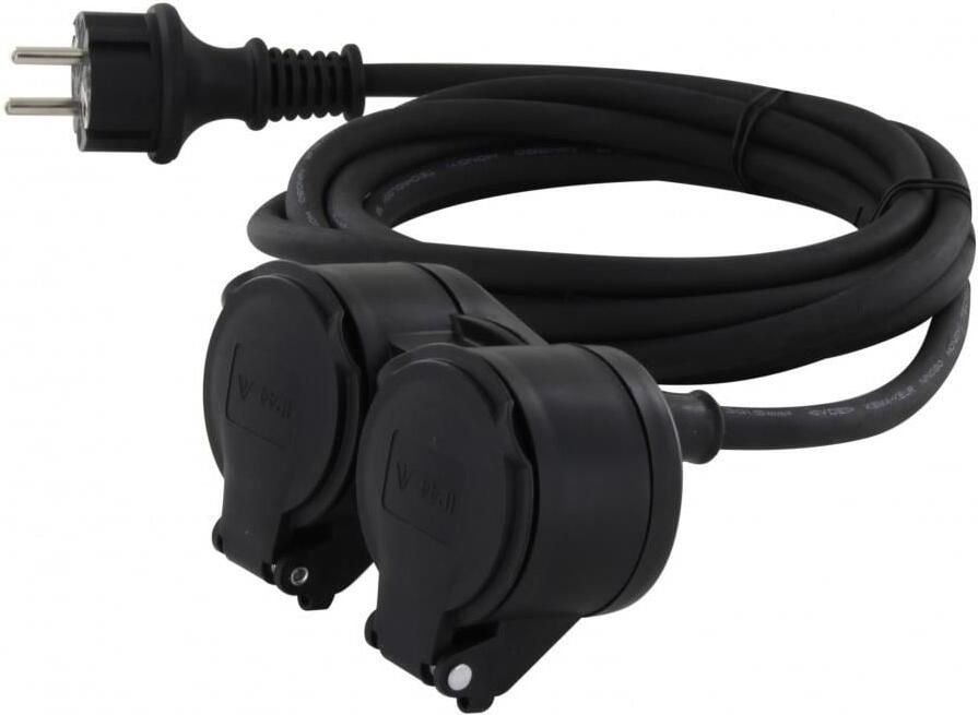 Enzo Chacon Verlengsnoer rubber tweeweg 3x1 5qmm 10m 1167145