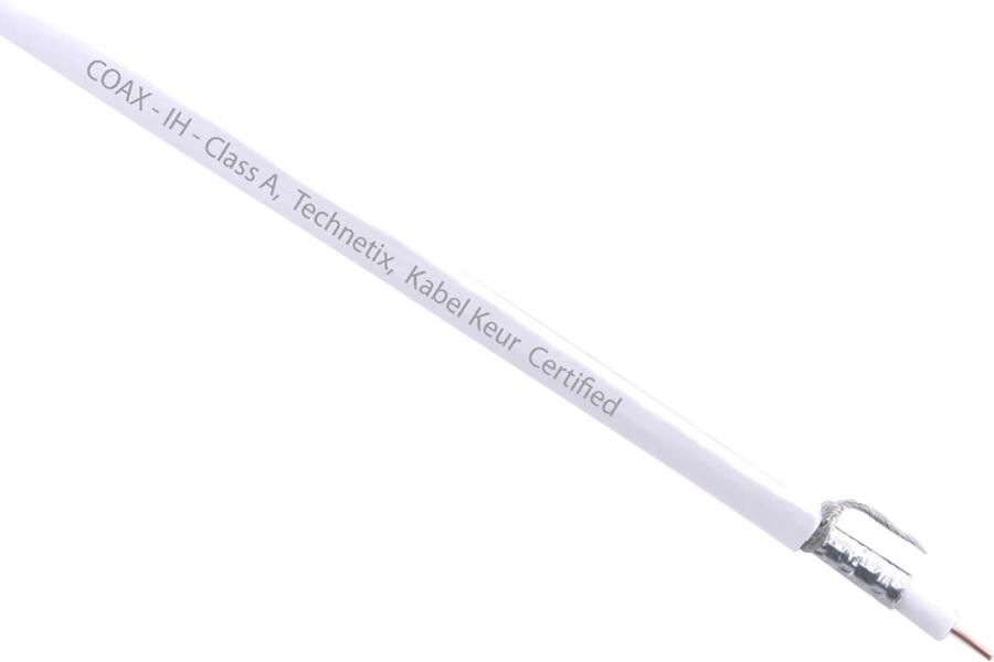 Enzo Coax kabel prof klasse A 100 m. Ø7 mm² wit 01.267.99