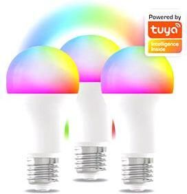 Enzo Denver LED GLS mat RGB E27 9W 3-pack dimbaar SMART Wi-Fi TUYA LED5040