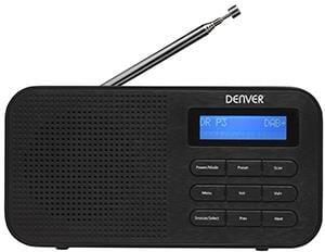 Enzo Denver Radio DAB+ 230v of batterij + dual wekfunctie zwart 8140310