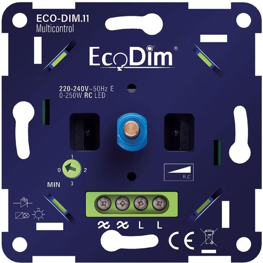 Enzo ECO LED dimmer 0-250W EcoDim multi fase afsnijding 4355428