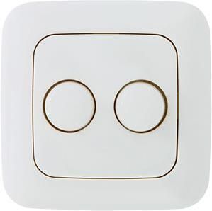 Enzo EcoDim Afdekraam Busch Jaeger WIT voor DUO LED dimmer 4355420 4355438