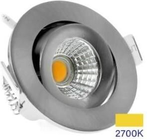 Enzo EcoDim LED inbouwspot 5W 2700K 62mm 60gr rond verstelbaar geschuurd staal LED4840