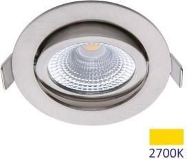 Enzo EcoDim LED inbouwspot 5W 2700K 85mm 60gr rond verstelbaar geschuurd staal LED4820