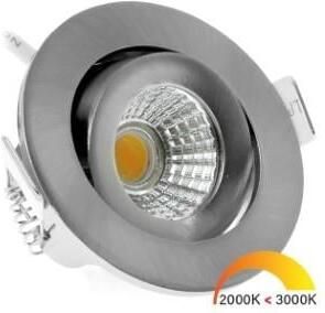 Enzo EcoDim LED inbouwspot 5W DimToWarm 62mm 36gr rond verstelbaar geschuurd staal LED4740