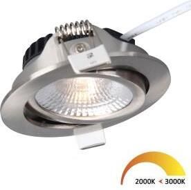 Enzo EcoDim LED inbouwspot 5W DimToWarm 85mm 36gr rond verstelbaar geschuurd staal LED4720