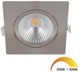 Enzo EcoDim LED inbouwspot 5W DimToWarm 85mm 36gr vierkant verstelbaar geschuurd staal LED4770