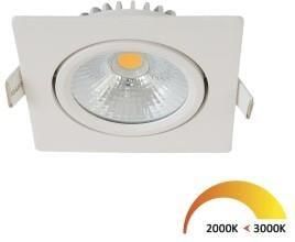 Enzo EcoDim LED inbouwspot 5W DimToWarm 85mm 36gr vierkant verstelbaar wit LED4750