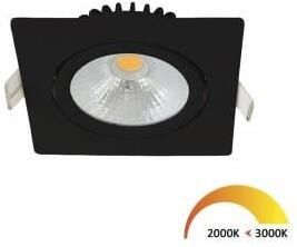 Enzo EcoDim LED inbouwspot 5W DimToWarm 85mm 36gr vierkant verstelbaar zwart LED4760