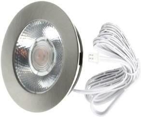Enzo EcoDim LED meubelspot 3W 2700K 62mm rond geschuurd staal LED4910