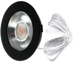 Enzo EcoDim LED meubelspot 3W 2700K 62mm rond zwart LED4905