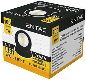 Enzo Entac LED Wandlamp met magneet zwart 1W 3xAAA 5700420 - Foto 1
