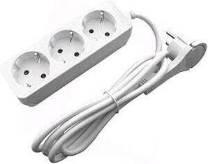 Enzo Entac TCD RA 3V 1 5m snoer wit haakse met platte stekker wit 6872624