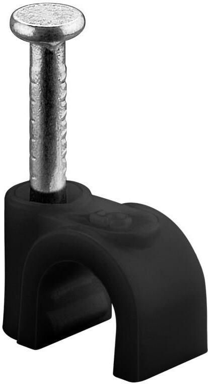 Enzo Goobay Kabelclip 5mm rond zwart box(100) 4113230