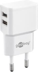 Enzo Goobay USB lader haaks dubbel 2 4A wit 9550150