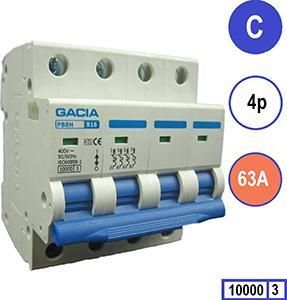 Enzo Installatieautomaat 63A C kar 4p GACIA 4517838