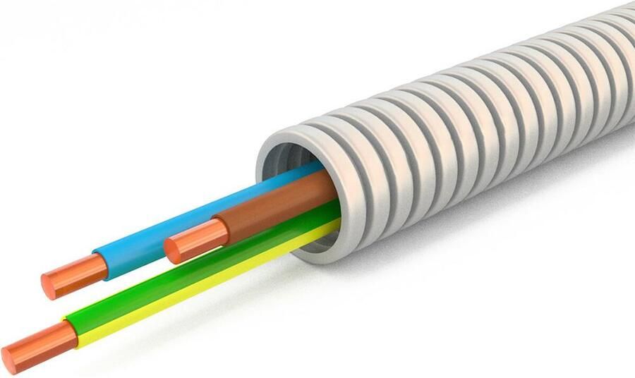 Enzo Installatiebuis flexibel 5 8 (16mm) bedraad grijs 100m 1275800