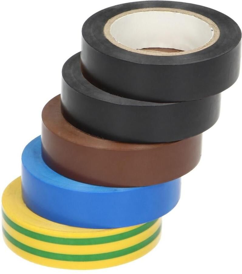 Enzo Isolatietape PVC 19mm set a 5 rollen 20m 4140099