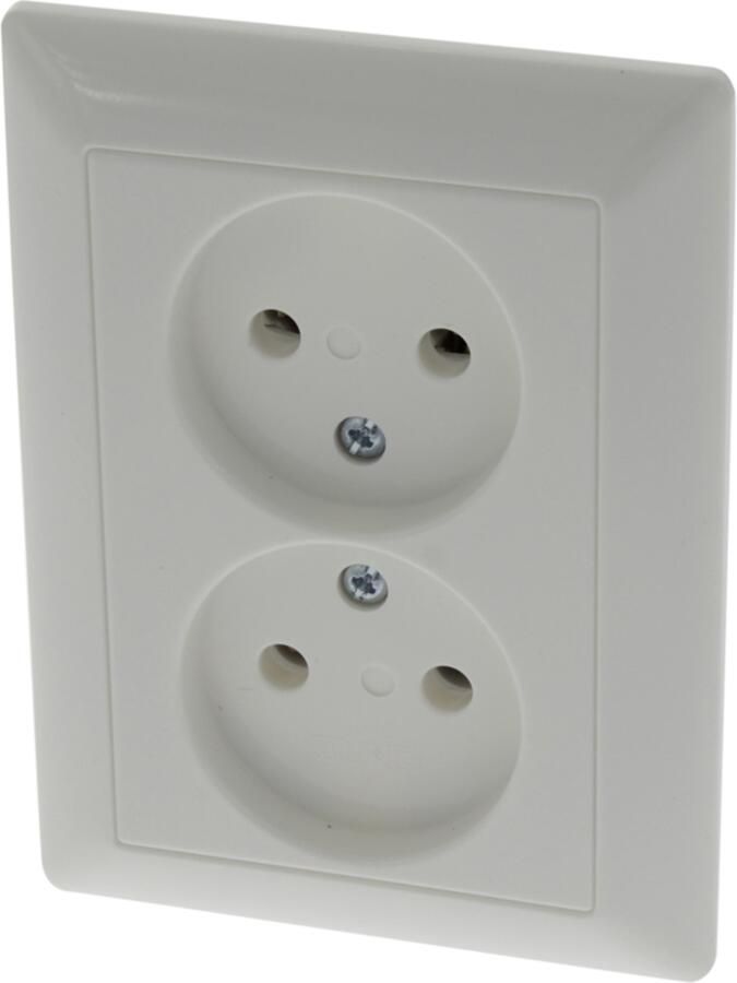 Enzo Jung AS500 Contactdoos | Inbouw | 2-voudig | Polarwit 66.003.49