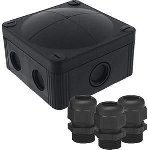 Enzo Kabeldoos WISKA 407 + 3 wartels M20 IP67 zwart 4034006