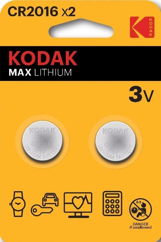 Enzo Kodak CR2016 lithium knoopcel batterij blister(2) 3241050