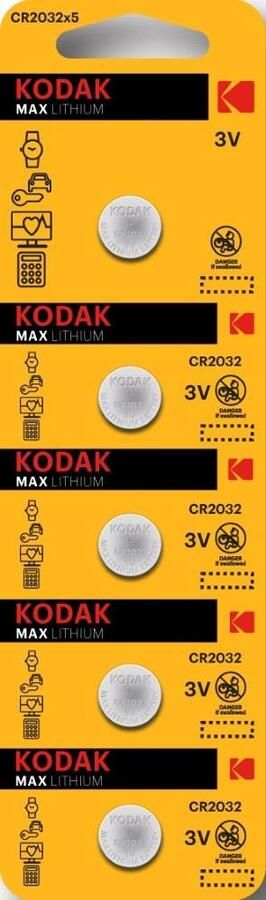 Enzo Kodak CR2032 lithium knoopcel batterij blister(5) 3241075