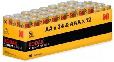 Enzo Kodak Xtralife batterij 24xAA+12AAA box(36) 3017100
