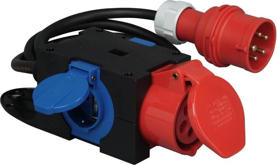 Enzo Kopp CEE verdeelblok 5P 16A 400V naar 1xCEE + 2xWCD 6316155