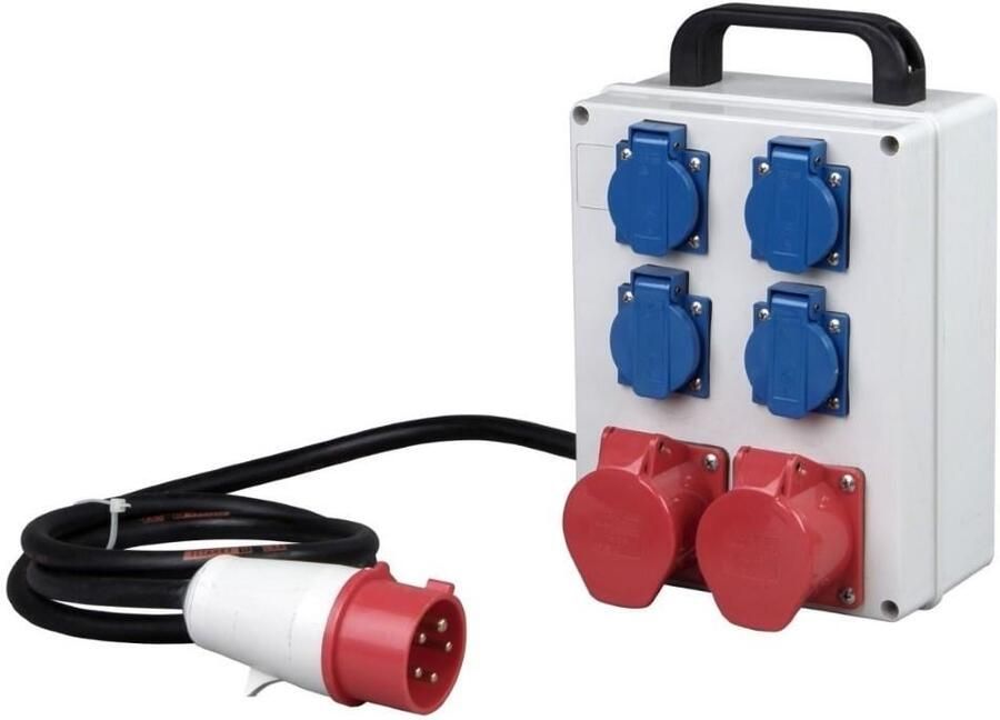 Enzo Kopp CEE verdeler 5P 16A 400V naar 2xCEE + 4xWCD 6314200