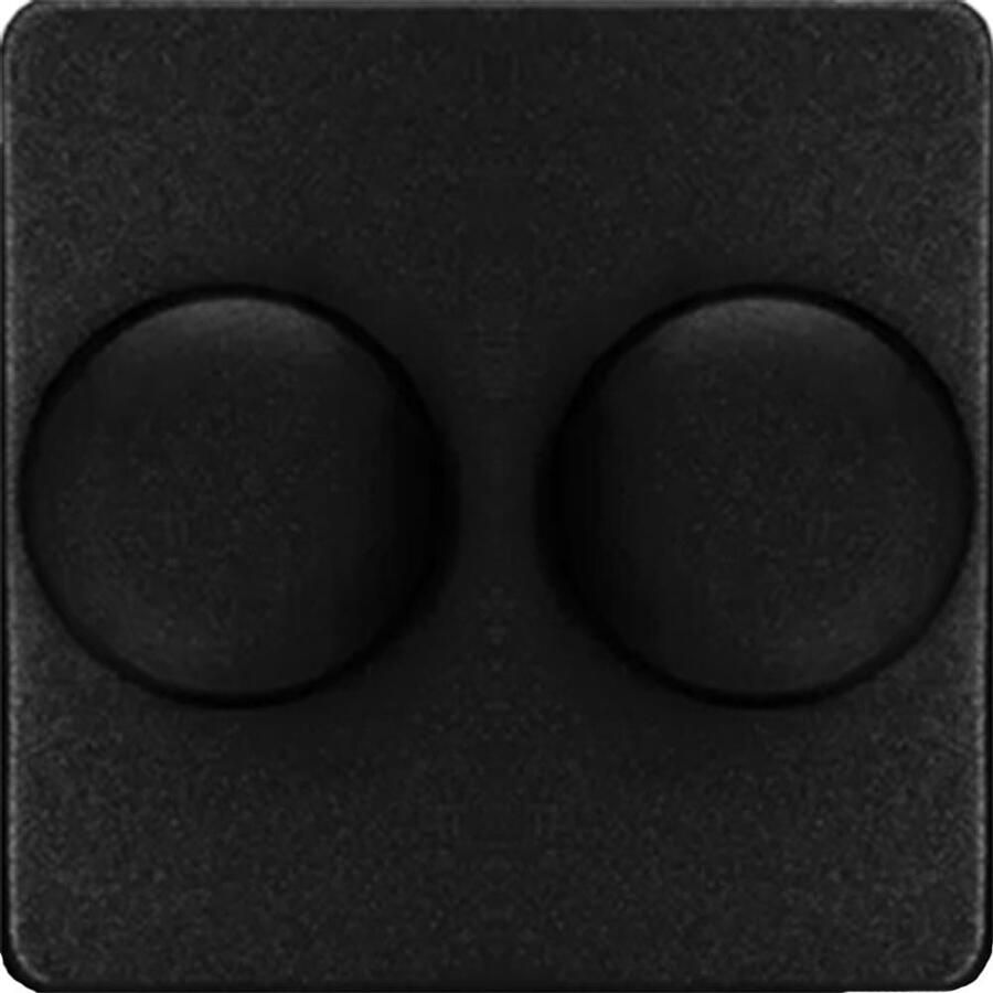 Enzo Kopp HK05 mat zwart afdekplaat + knop DUO dimmer 4621635