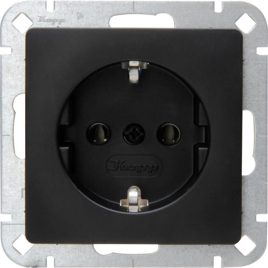 Enzo Kopp HK05 mat zwart inbouw stopcontact RA 4621690