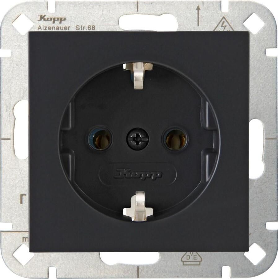 Enzo Kopp HK07 antraciet inbouw stopcontact RA 4623100