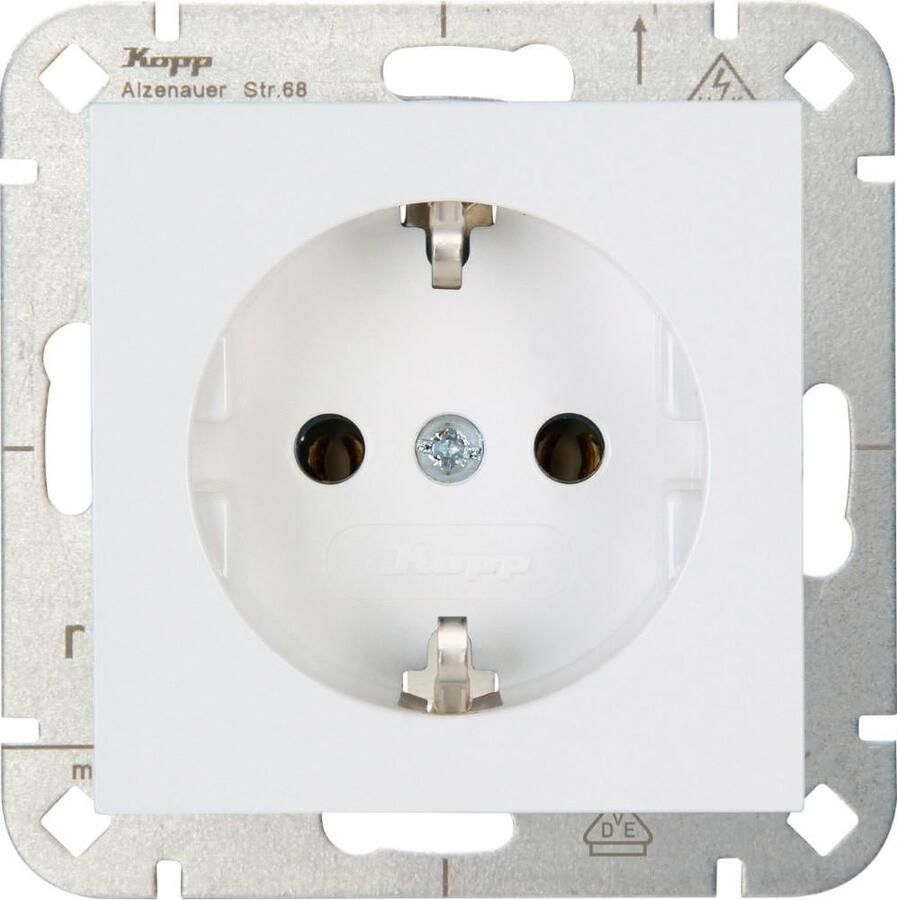 Enzo Kopp HK07 PURE mat wit inbouw stopcontact RA 4624100
