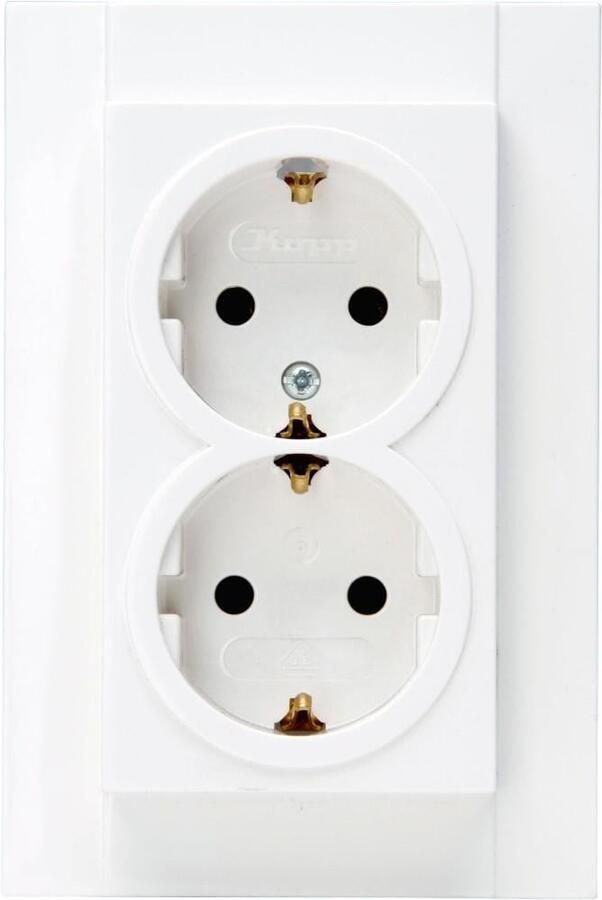 Enzo Kopp HK07 PURE mat wit inbouw stopcontact RA dubbel 4624120