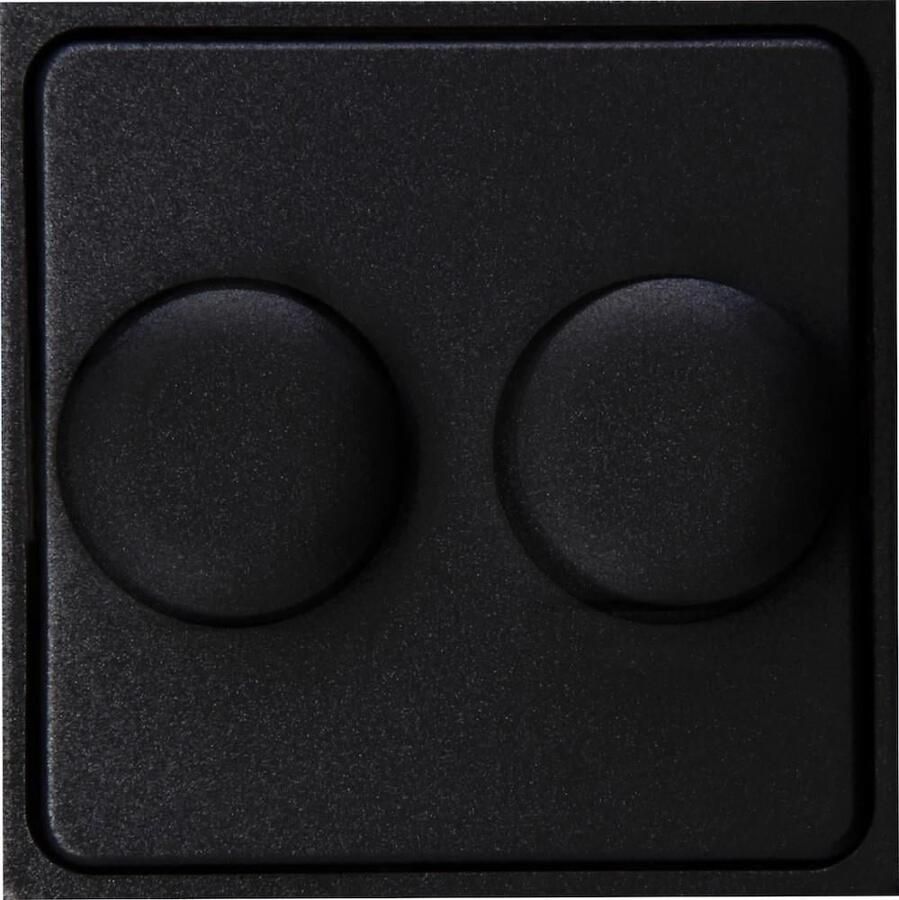 Enzo Kopp HK07 PURE mat zwart afdekplaat + knop DUO dimmer 4624535