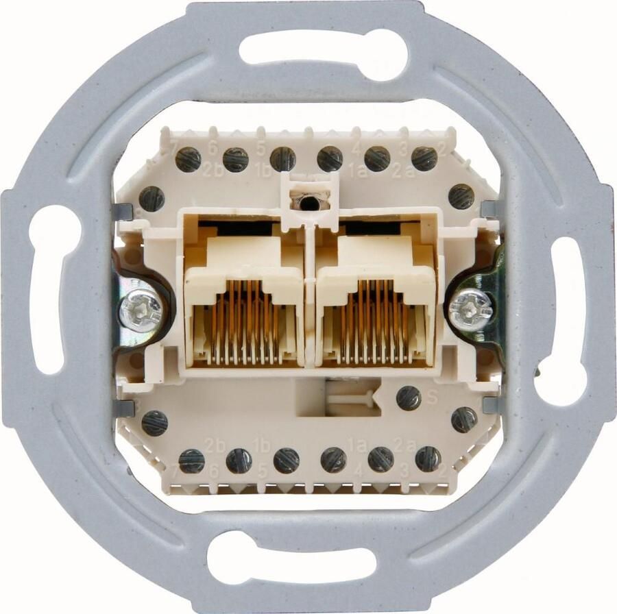Enzo Kopp inbouw unit UTP CAT5 RJ45 2-voudig 4620311